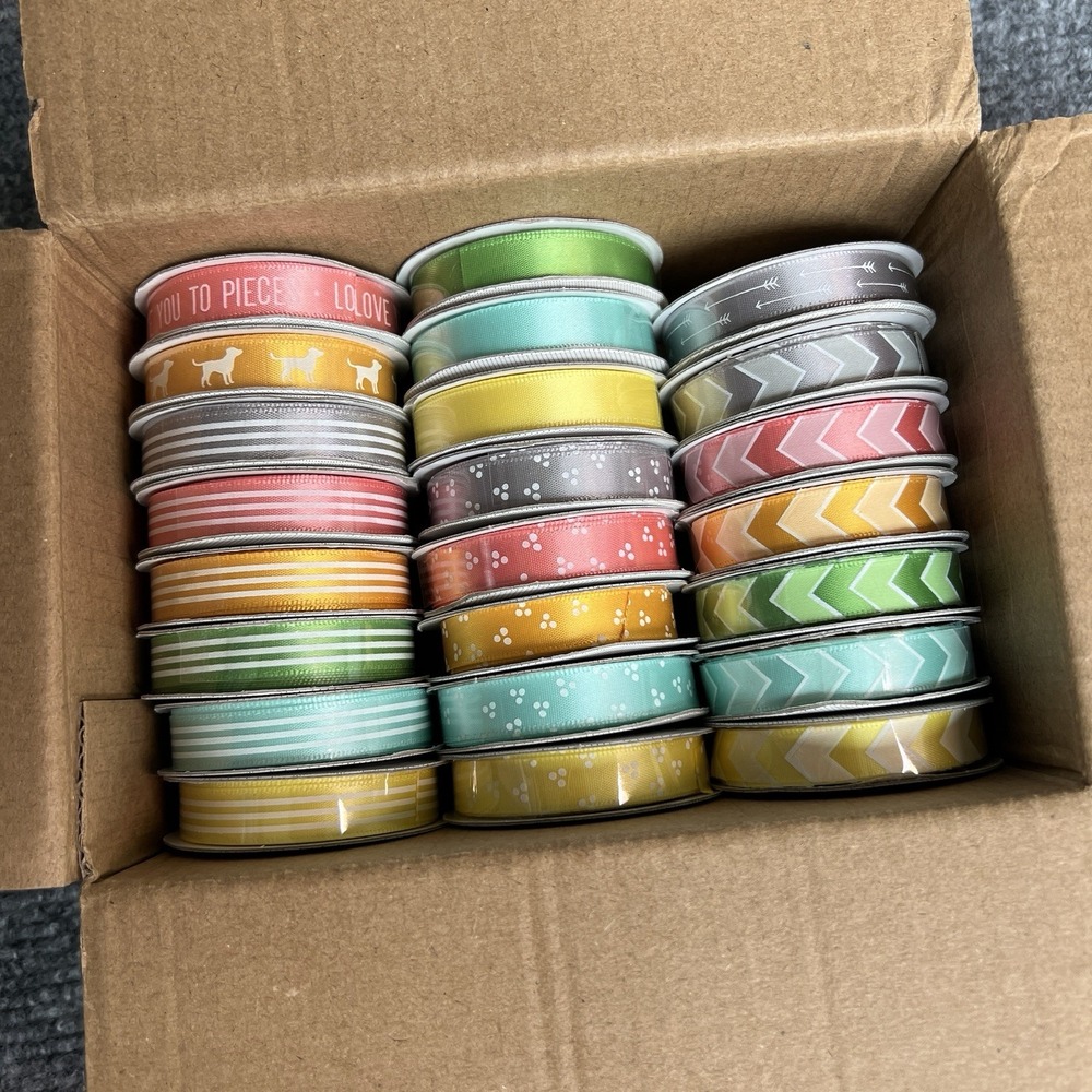 American Crafts Premium Colorful Ribbon 23 pack, seasonal,  .375 In‎ X 4f